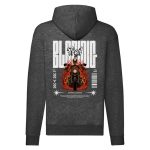 BLAZING MOTOROS CIPZÁRAS PULÓVER SZÜRKE