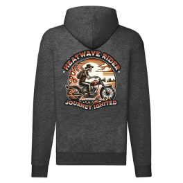 HEAT WAVE RIDER MOTOROS CIPZÁRAS PULÓVER SZÜRKE