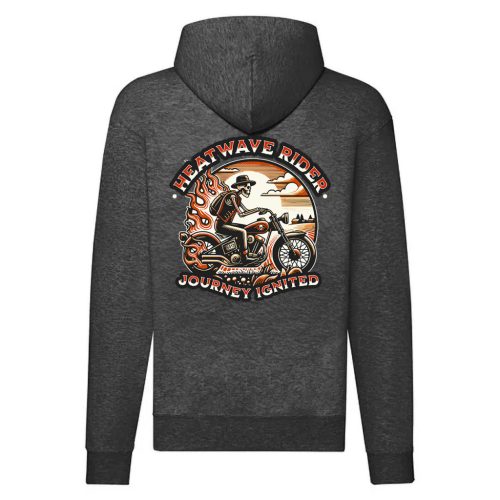HEAT WAVE RIDER MOTOROS CIPZÁRAS PULÓVER SZÜRKE