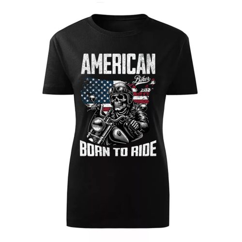 A. BORN TO RIDE MOTOROS NŐI PÓLÓ FEKETE