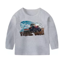   MASSEY FERGUSON MUNKÁBAN SZÜRKE HOSSZÚ UJJÚ GYEREK PÓLÓ