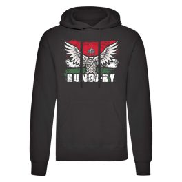 Turul Hungary kenguruzsebes pulóver (fekete)