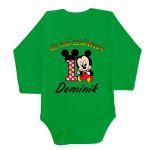 Hosszú ujjú Zöld body + nadrág  és zokni