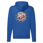 MG CIPZÁRAS KÉK KAPUCNIS PULÓVER