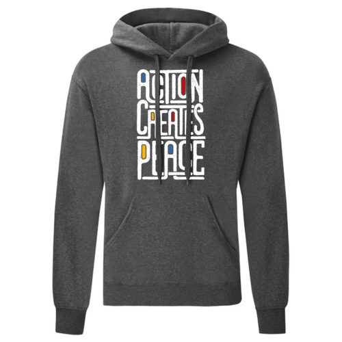 Action, Creates…Szürke kenguruzsebes pulóver