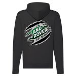 LAND ROVER CIPZÁRAS FEKETE KAPUCNIS PULÓVER