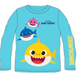   Baby Shark gyerek hosszú ujjú póló világoskék 110-116-os méret