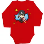 Szuperhős Baba body piros