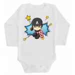 Szuperhős Baba body piros