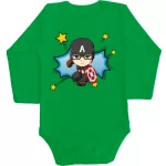 Szuperhős Baba body piros