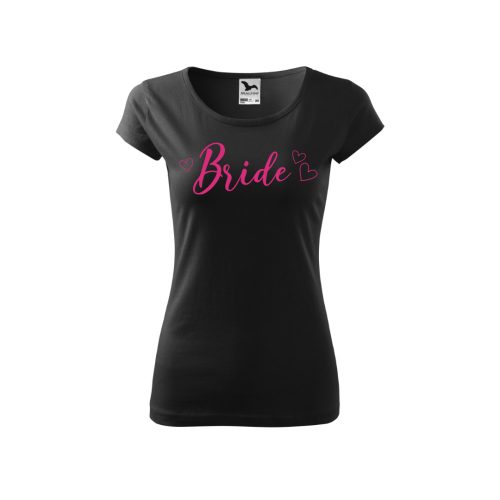 Bride pink minta fekete póló