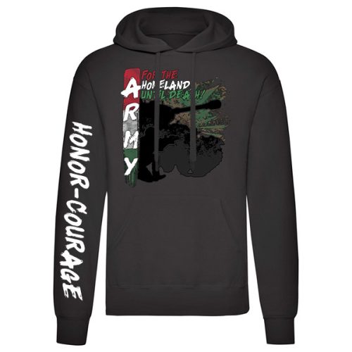 Army kenguruzsebes pulóver (fekete)