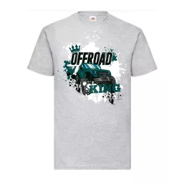 Zöld Offroad King mintás Szürke póló 