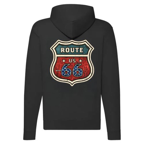 ROUTE 66 FEKETE CIPZÁRAS PULÓVER