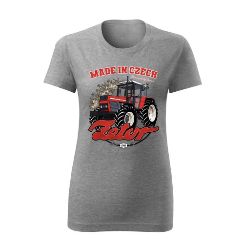 Zetor 10245 szürke női traktoros póló