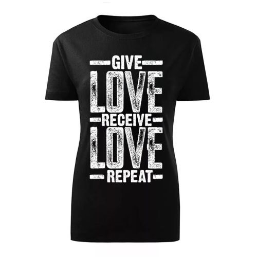 Give Love...Fekete női póló