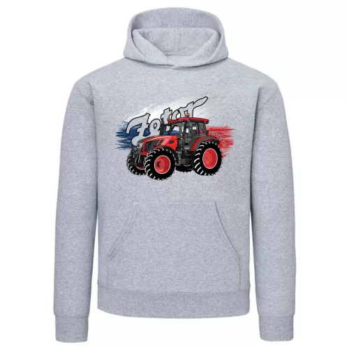 Zetor C. 170 Kapucnis pulóver világos szürke