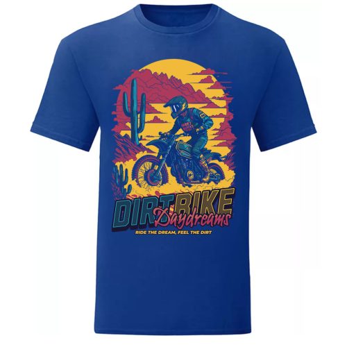 DIRTBIKE MOTOROS PÓLÓ KÉK