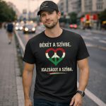 Békét a szívbe póló (fekete)