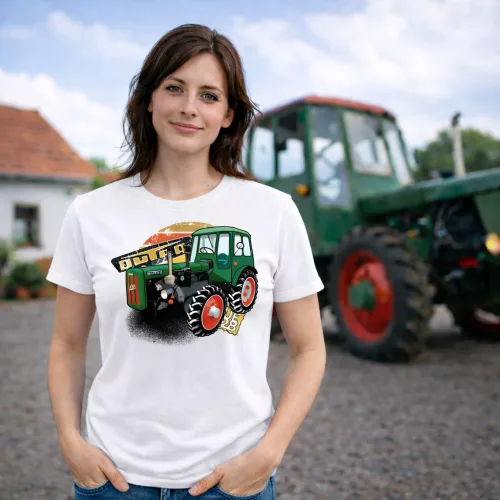 Kis Dutra fehér női traktoros póló