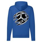 MERCEDES CIPZÁRAS KÉK KAPUCNIS PULÓVER