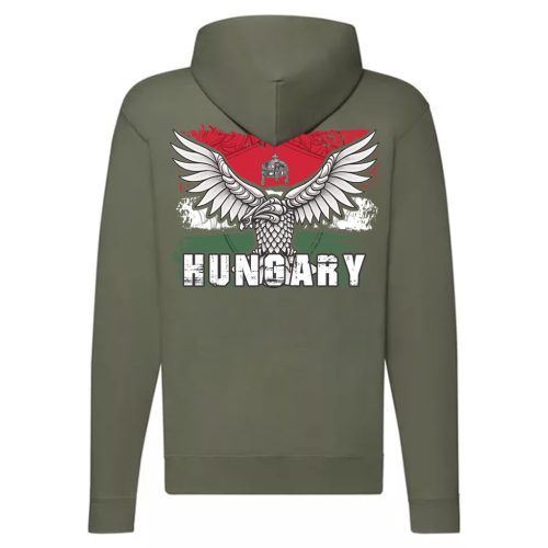 Turul Hungary cipzáras pulóver (zöld)