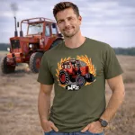 MTZ 50 TRAKTOROS Póló Katonazöld