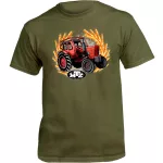 MTZ 50 TRAKTOROS Póló Katonazöld