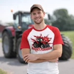 MASSEY FERGUSON RÖVID UJJÚ PÓLÓ (PIROS-FEHÉR)