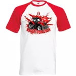 MASSEY FERGUSON RÖVID UJJÚ PÓLÓ (PIROS-FEHÉR)