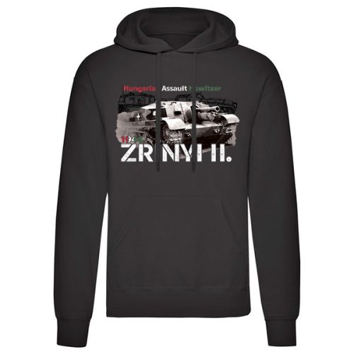 Zrínyi II. kenguruzsebes pulóver (fekete)