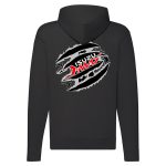 ISUZU CIPZÁRAS FEKETE KAPUCNIS PULÓVER