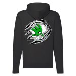 SKODA CIPZÁRAS FEKETE KAPUCNIS PULÓVER