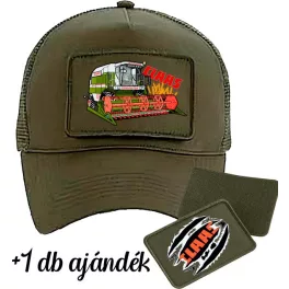   CLAAS Dominator Katonazöld CSERÉLHETŐ TAPASZOS BASEBALL SAPKA