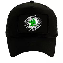 Skoda  Fekete Cserélhető Tapaszos Baseball Sapka