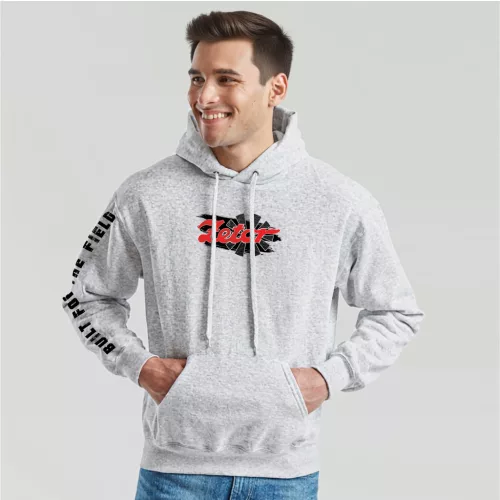 Zetor Style kenguruzsebes pulóver világosszürke színben