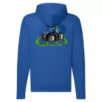NEW HOLLAND CIPZÁRAS KÉK KAPUCNIS PULÓVER