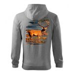 [AKCIÓ] S-ES MÉRET SZARVAS SZÜRKE KAPUCNIS PULÓVER 