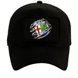 Alfa Romeo Fekete Cserélhető Tapaszos Baseball Sapka