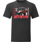 Steyr fekete Traktoros póló