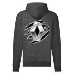 outlet RENAULT CIPZÁRAS SÖTÉTSZÜRKE KAPUCNIS PULÓVER L-es