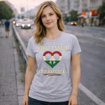 Békét a szívbe női póló (szürke)