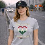 Békét a szívbe női póló (szürke)