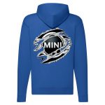 MINI CIPZÁRAS KÉK KAPUCNIS PULÓVER