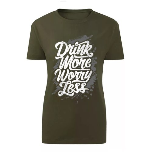 Drink more…Zöld női póló