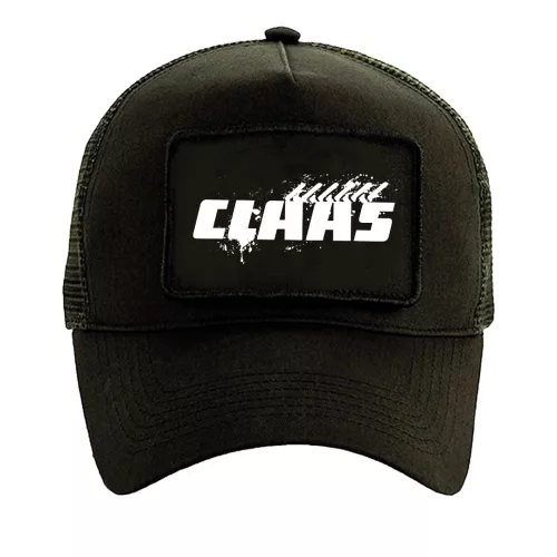 Claas LOGÓS fekete cserélhető tapaszos baseball sapka FEHÉR MINTÁVAL