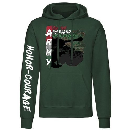 Army kenguruzsebes pulóver (zöld)