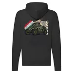 Csaba Light Tank style cipzáras pulóver (fekete)