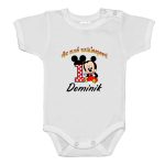 Rövid ujjú Fehér body + nadrág  és zokni