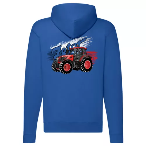 Zetor C. 170 Kapucnis cipzáras pulóver kék